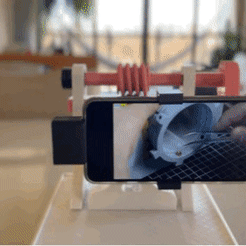IMG_7405.gif 3MF file Crank swivel cellphone stand・3D printing idea to download