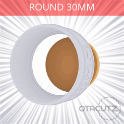 Round_30mm.gif Archivo STL Cortador de galletas redondo 30mm・Design para impresora 3D para descargar