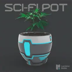 SciFi-Pot-Animation.gif STL file Sci-Fi Pot・Template to download and 3D print