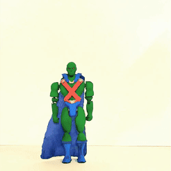 GIF-210602_083313-(1).gif STL file Flexi Action Figure: Interpretation of the Martian Detective (Justice League 1/6)・3D print design to download