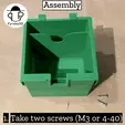 assembly.gif Dumpster Deckbox - MTG Commander Deckbox  - No Support Needed - Dice Storage included