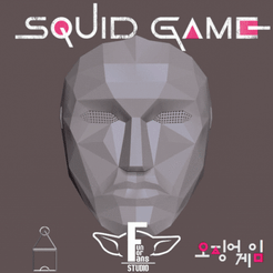 ezgif.com-gif-maker-5.gif STL file SQUID GAME MASK LEADER : SQUID GAME LEADER MASK・3D print design to download, Rich-art-es