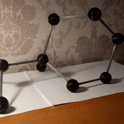 20220129_153345.gif STL file The molecule. Chemistry. Models.・Design to download and 3D print