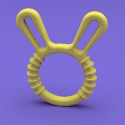 Conejo.gif Fichier STL gratuit LAPIN BÉBÉ TEETHER 👼🦷🦷・Plan pour imprimante 3D à télécharger