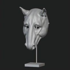 1a.gif OBJ file Collectible Horse Mask・Model to download and 3D print