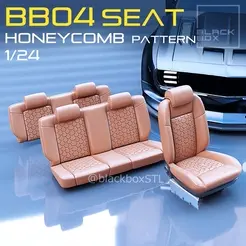 honeycomb.gif 3D file BB04a honeycomb Pattern Seat FOR DIECAST AND MODELKITS 1-24th・3D printer model to download