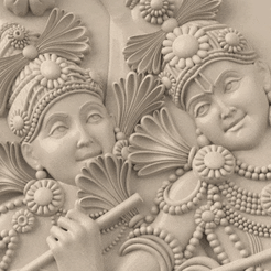 Indian.gif STL file 3D Model STL CNC Indian Painting Panel・3D print model to download