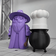 V2cults3dwizardGif.gif Articulated Wizard, Magi, Mage- Print-in-Place, Easy Print!