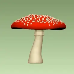 mushroom.gif STL file Fly Agaric Mushroom・3D printing template to download