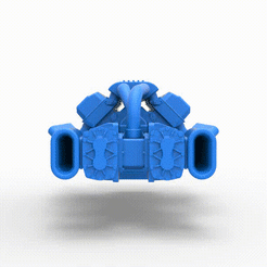 Engine.gif 3D file Diecast engine 2 V8 Version 7 Scale 1:25・3D print design to download