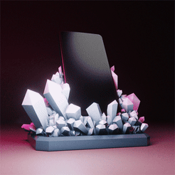 crystal360.gif STL-Datei Kristall-Smartphone-Halter Stand・Modell für 3D-Drucker zum Herunterladen