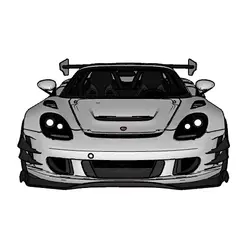 Porsche-Carrera-GT-tuned.gif Fichier STL Porsche Carrera GT・Modèle à imprimer en 3D à télécharger