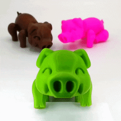 Piggy.gif STL-Datei Articulated Piggy・3D-druckbare Vorlage zum herunterladen