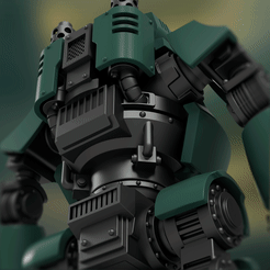 Image.gif 3D file Heretic Robot with Missile (Pre-Supporter)・3D printable model to download, Horus-Heresy