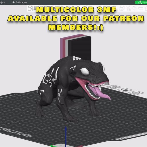 multicolor-3mf.gif Venom Frog - Marvel Fanart Figurine - 3D Print STL/3MF