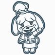 GIF.gif STL file ISABELLE 3 - COOKIE CUTTER / ANIMAL CROSSING・3D print object to download