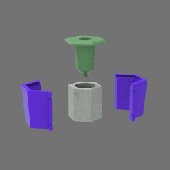 untitled.502.gif STL file MINI CONCRETE POT MOLD 3・3D printing design to download
