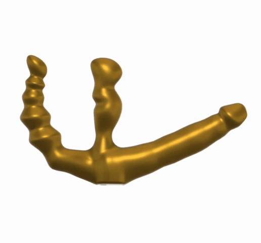 anal plug starter set 🍆 Beltless professionelle Strapon Dildo lesbische Paare Schwanz dreifach  v20 3d drucken cnc・ STL Datei für ・Cults