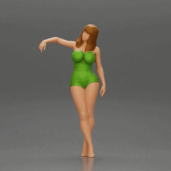 ezgif.com-gif-maker-14.gif 3D file Sexy girl in onepiece standing with her friend on the beach・3D print design to download