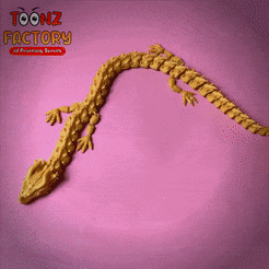 horn_dragon-1.gif OBJ file Horn Articulated Dragon・Model to download and 3D print, ToonzFactory