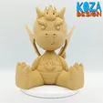 InShot_20230713_114841688.gif Pyro, a cute Dragon printed in place without supports design by Koza