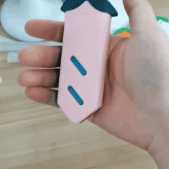 1694076712673.gif STL file Carrot Gravity Toy Knife (No screws or glue needed)・Template to download and 3D print