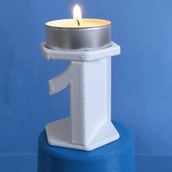 20211031_130752.gif Download STL file Birthday candle holder number one (1) • 3D printer design, Cybric