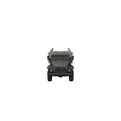 Low Poly Trailer Truck Stylized Geometric Transport Vehicle 3D Model