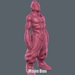 Majin Buu.gif STL-Datei Majin Buu (Einfacher Druck ohne Unterstützung)・Design für 3D-Drucker zum herunterladen, Alsamen