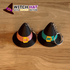 gif1.gif STL file Fidget Witch Hat - Halloween・3D printer model to download