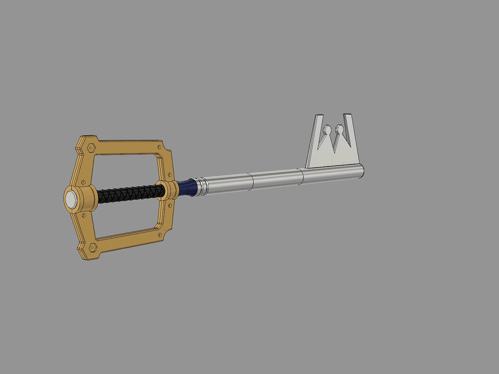 keyblade-spin.gif Free STL file Yet Another Keyblade・Object to download and to 3D print, Adafruit
