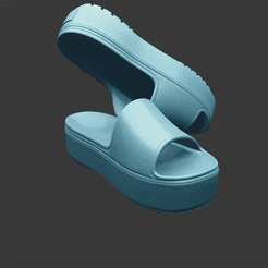 ezgif.com-gif-maker.gif 3D file Crocs slide platform・3D printer design to download