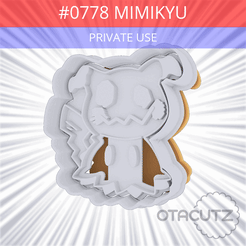 0778_Mimikyu_PRIVATE_USE_CULTS3D_OTACUTZ.gif STL-Datei #0778 Mimikyu Ausstechform / Pokémon kostenlos・3D-druckbare Vorlage zum herunterladen