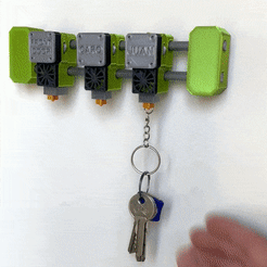 ezgif.com-gif-maker-1.gif Free 3D file The X Axis Key Holder・3D printing model to download