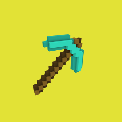 picareta_certo_agr_vai.gif MINECRAFT DIAMOND PICKAXE PIXELART 3D
