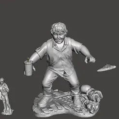 GIF.gif THE GOONIES CHUNK GORDI ARTICULATED FIGURE WITH ACCESSORIES .OBJ .STL
