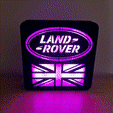 Land-Rover-Gif-Made-with-Clipchamp.gif Easy Print Any Printer Land Rover LED Lightbox Defender 90 110 101 Forward Control County Safari MoD Series I II 2A III Freelander Discovery Range Rover Sport Evoque Vogue Wall Desk Mounted