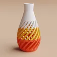 Curve-Wire-Decoration-Vase-4-Colors-3D-Printable.gif Curve Wire Decoration Vase (4 Colors) - 3D Printable