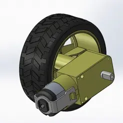 yellow_geared_motor.gif STL file Robot DC geared motor 3-6V・3D printable model to download
