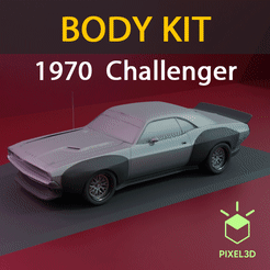 Untitled-1.gif STL file 1970 CHALLENGER BODY KIT - 20nov-01・Model to download and 3D print, Pixel3D