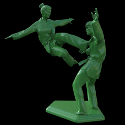 Taekwondo-Fighter-3D-model.gif Fichier STL Modèle 3D de combattant de taekwondo・Plan imprimable en 3D à télécharger, natadu