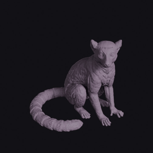 Sitting Ring-tailed Lemur Figurine