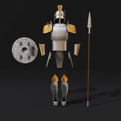Comp74_AdobeExpress.gif 3D file Bartok Medieval Commander Cody Armor - 3D Print Files・Model to download and 3D print