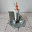 Dragon_guard_tower.gif Flexi Dragon Display Stand Holder - Guard Tower Diorama for Articulated Serpents and RPG Table Top Game Figurines. One Piece, Print in Place.