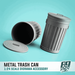 0.gif STL file Metal trash can for 1:24 scale diorama・Model to download and 3D print