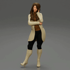 ezgif.com-gif-maker-43.gif 3D file Young woman in coat posing on the street 3D Print Model・3D print design to download, 3DGeshaft