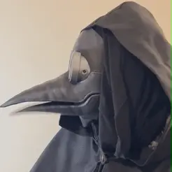 ezgif.com-gif-maker-13.gif 3MF file Articulated Plague Doctor Mask・Model to download and 3D print, punchnate