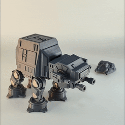 AtAt.gif STL file Cute AT-AT (All Terrain Armored Transport ) SD CHIBI Star wars・Model to download and 3D print