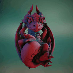 DragonCHILL.gif STL file Baby Dragon Chilling・3D printable design to download, TwistyPrints
