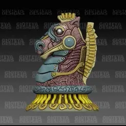 horse.gif Free STL file Pen Holder Dark Chess Knight of Elerion・Design to download and 3D print